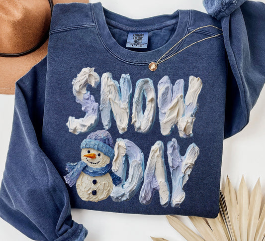 snow day clear film screen print