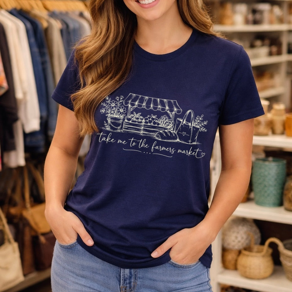 take me to the farmers market screen print transfer•