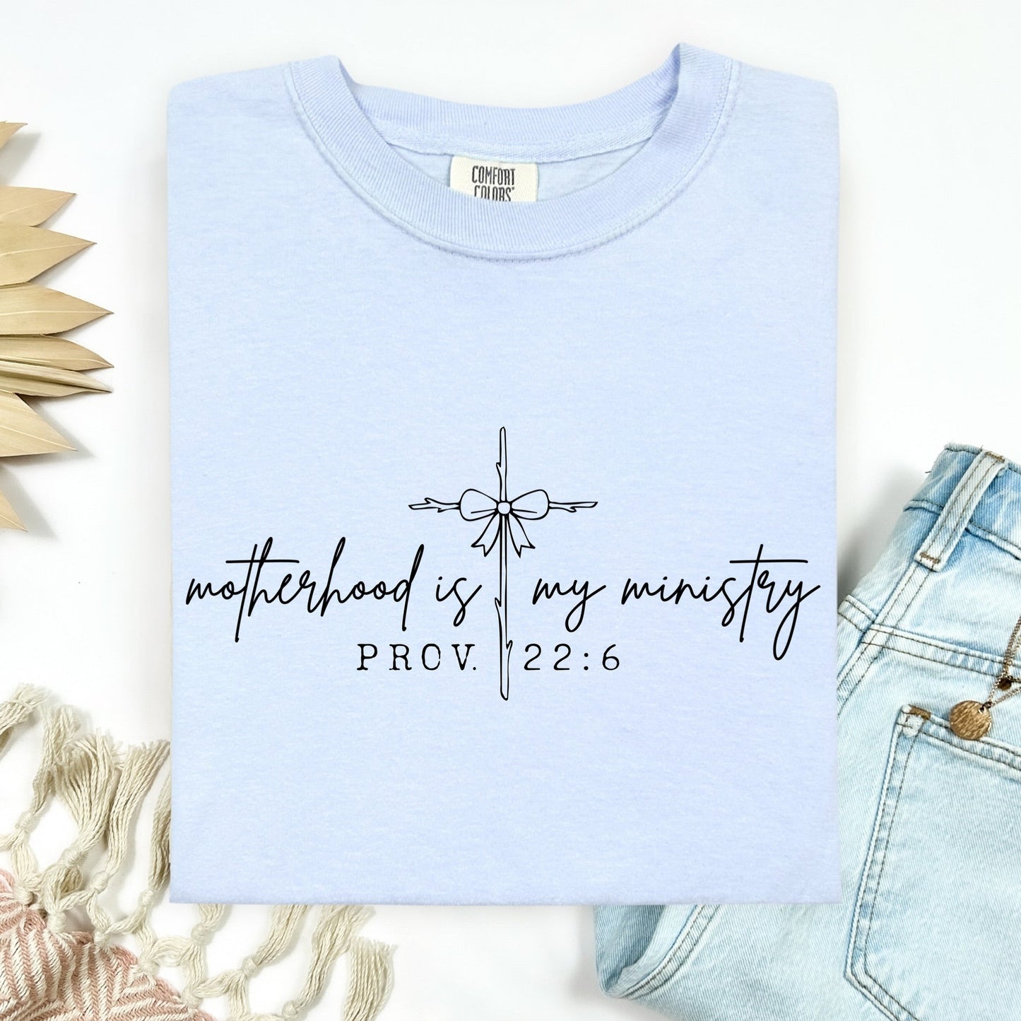 motherhood is my ministry screen print transfer