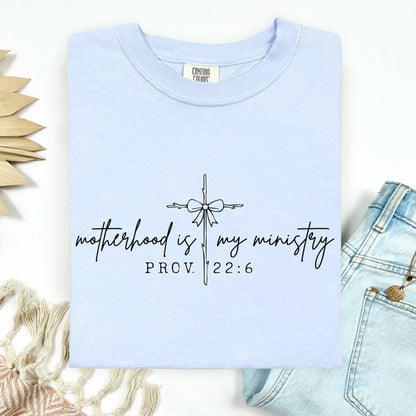 motherhood is my ministry screen print transfer