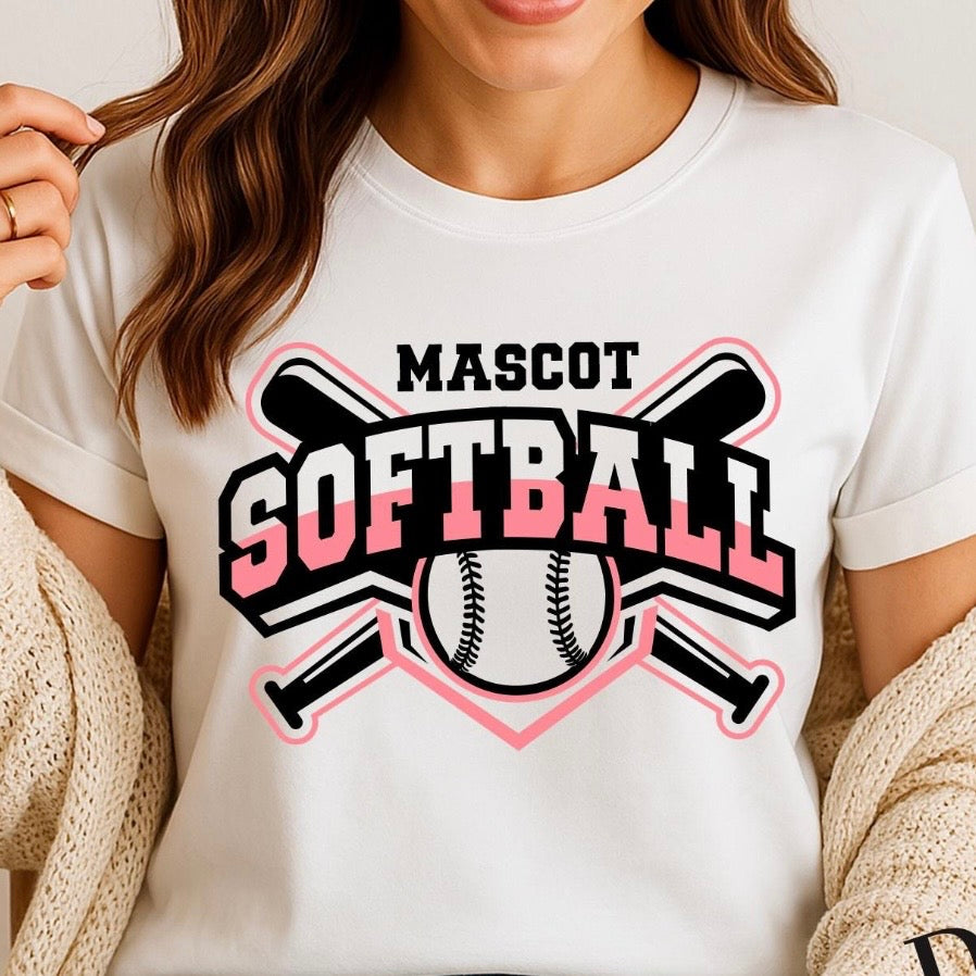 semi-custom SOFTBALL mascot (design set up only)