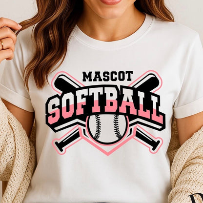 semi-custom SOFTBALL mascot (design set up only)