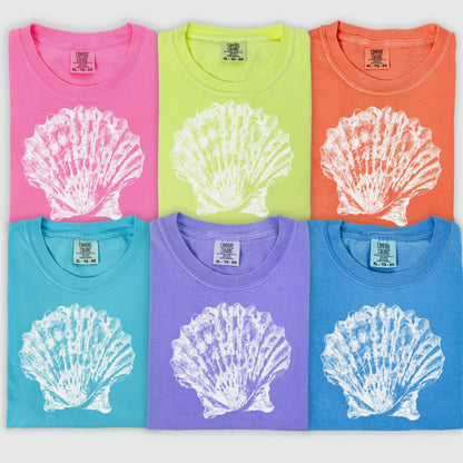 Sketch sea shell screen print transfer•