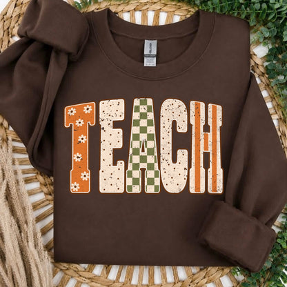 TEACH fall palette clear film screen print
