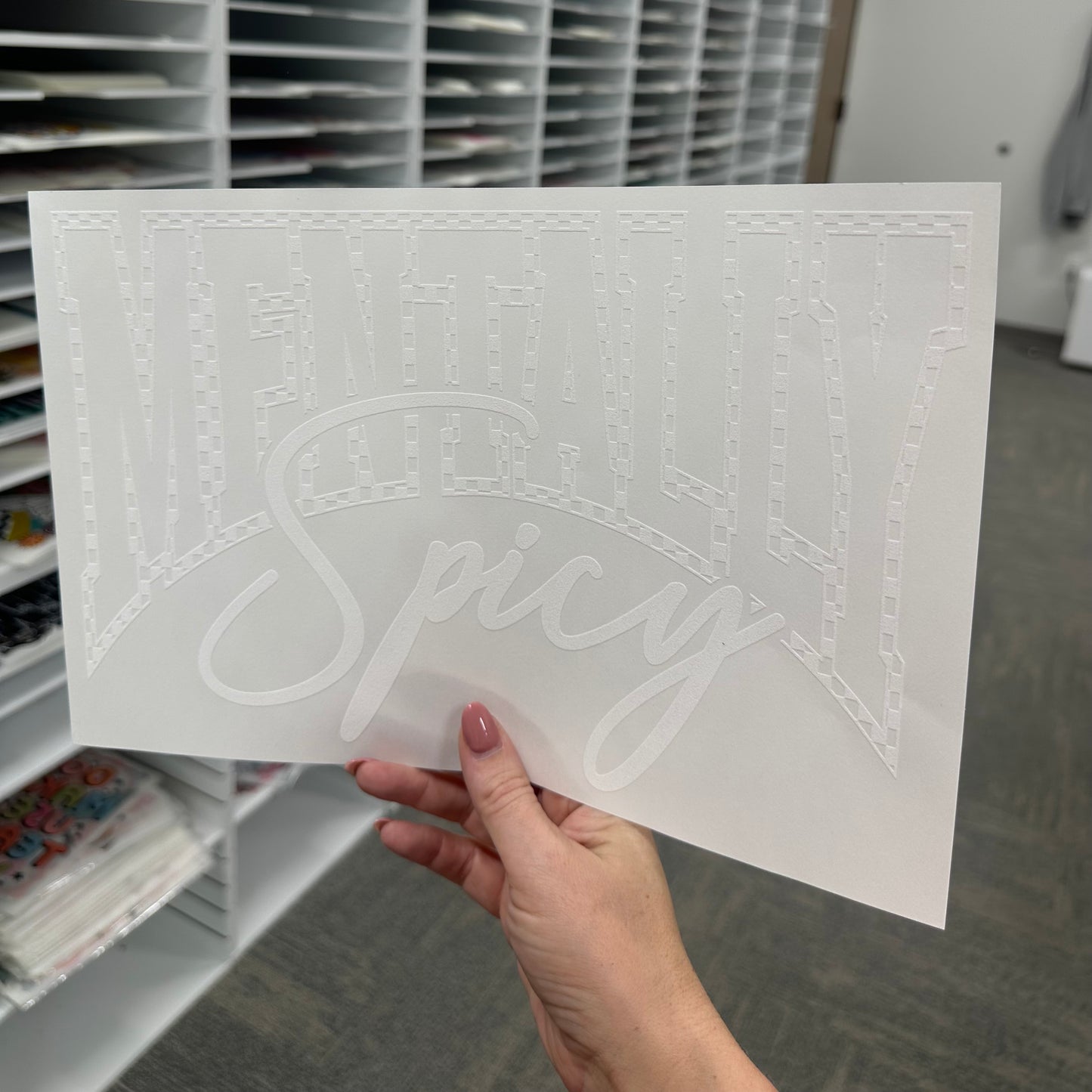 mentally spicy screen print transfer