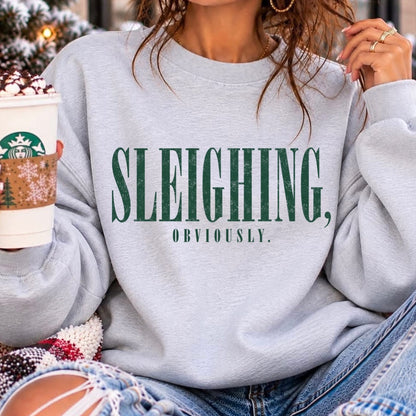 sleighing, obviously screen print transfer•