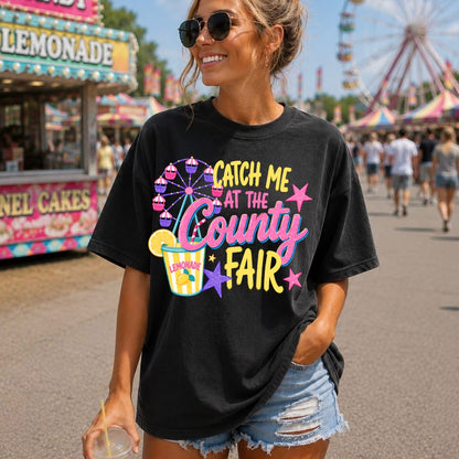catch me at the county fair clear film screen print