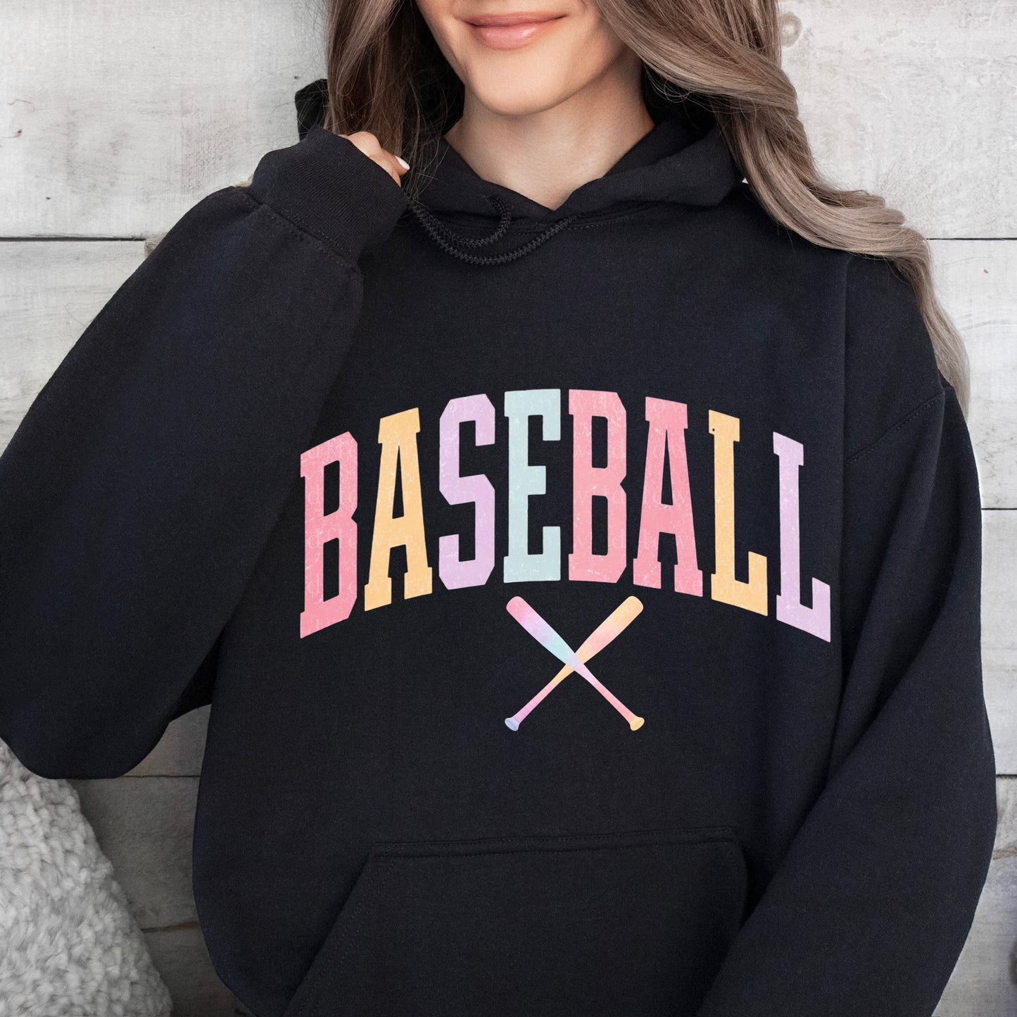 Baseball pastels clear film screen print