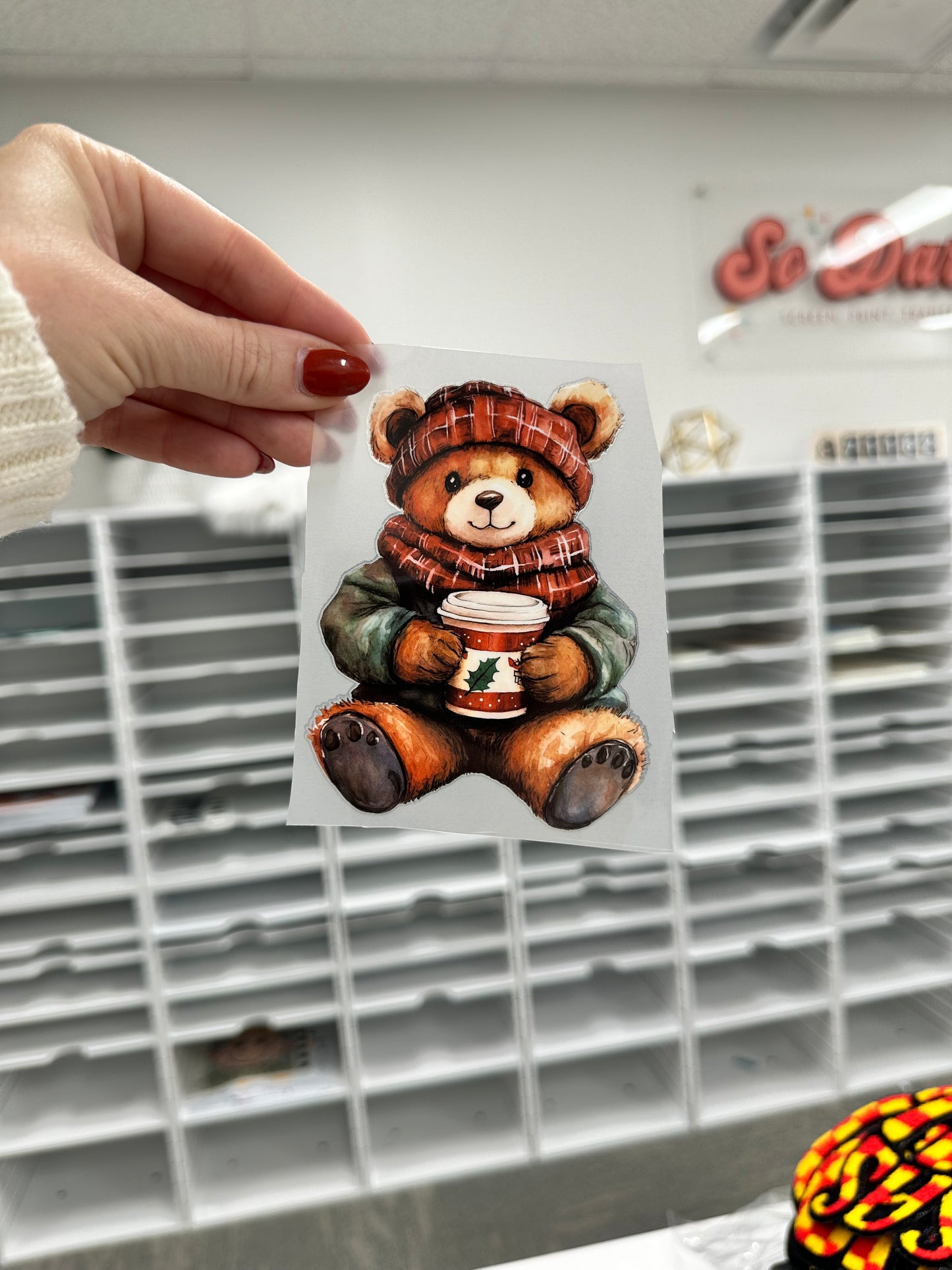 POCKET PRINT christmas bear