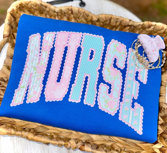 Nurse lace clear film screen print