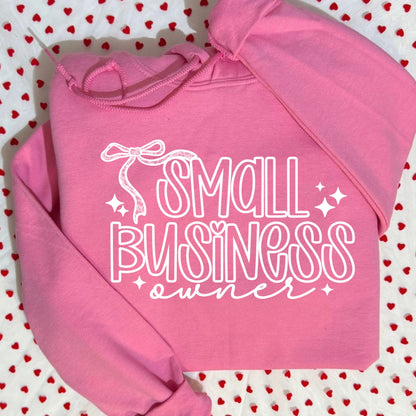 small business owner lace bow screen print transfer