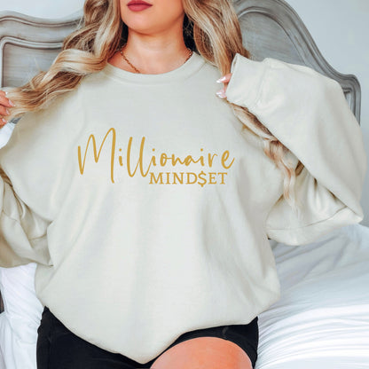 MILLIONAIRE MINDSET METALLIC GOLD screen print transfer