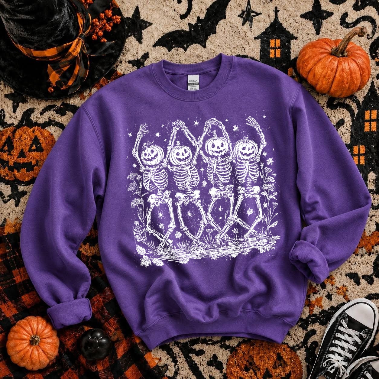 dancing skellies screen print transfer