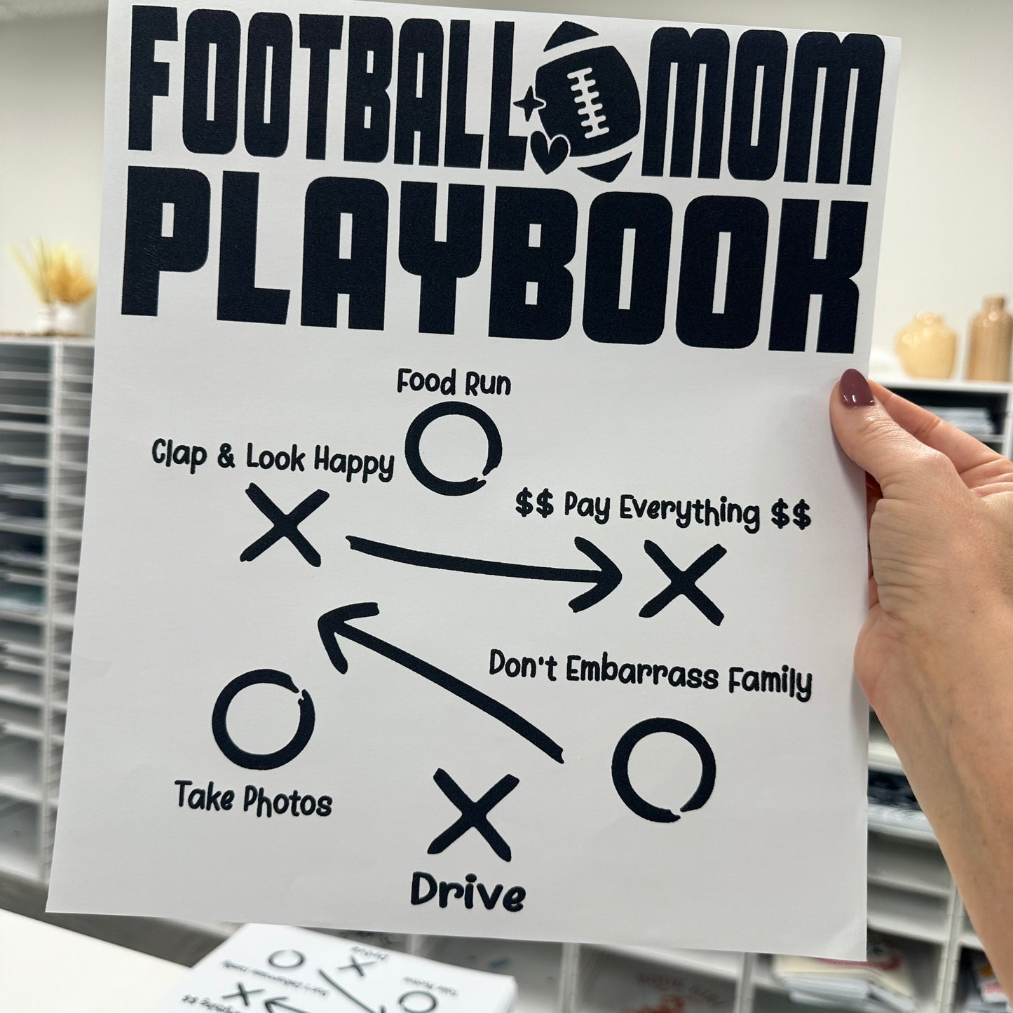 football mom playbook screen print transfer