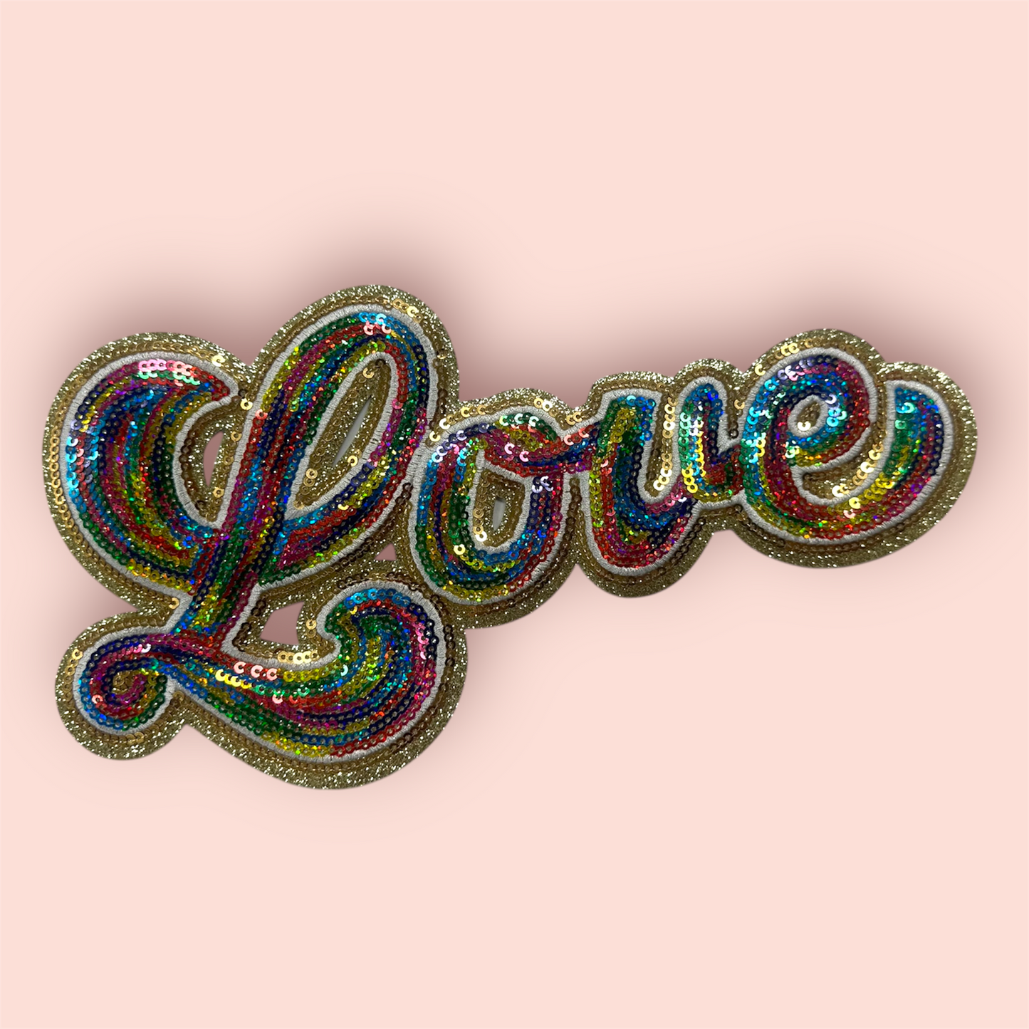 Sequins Patch -  Love multi color