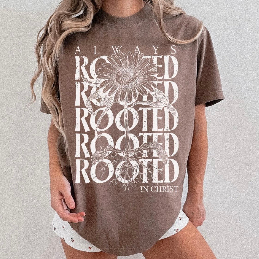 rooted in Christ screen print transfer•