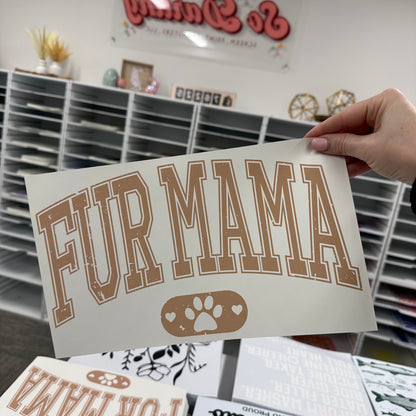 fur mama screen print transfer