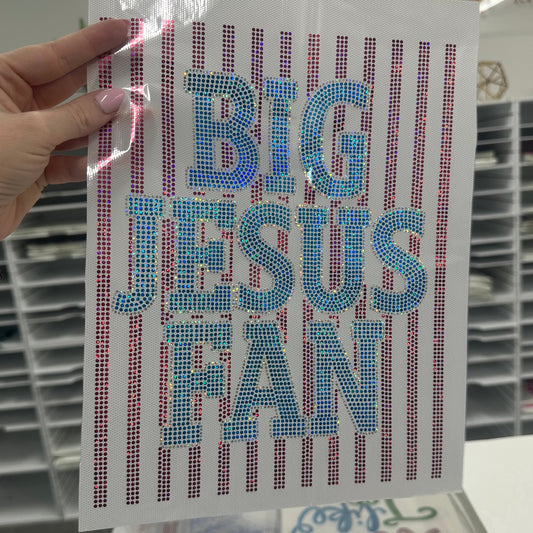 Spangle Transfer - Big Jesus Fan