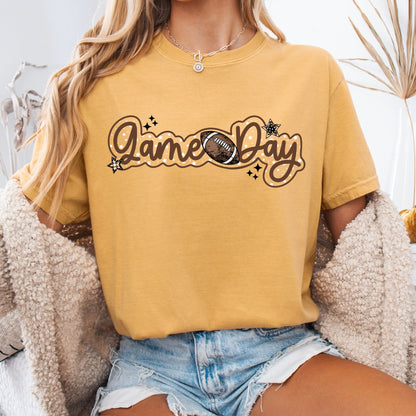 game day football clear film screen print