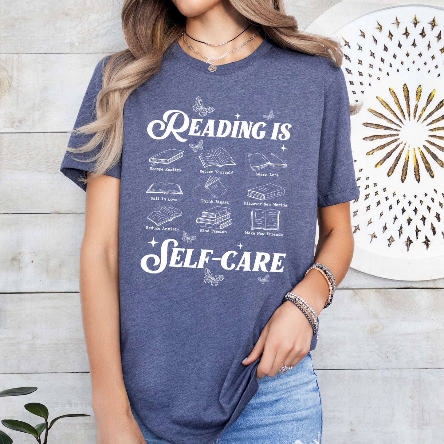 Reading is self care screen print transfer