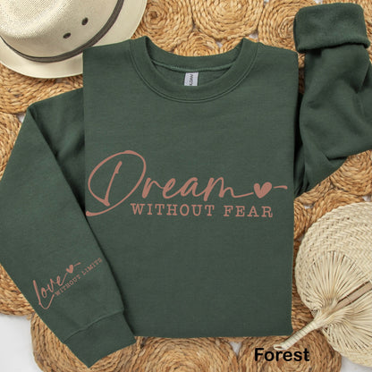 dream without fear metallic rose gold screen print transfer