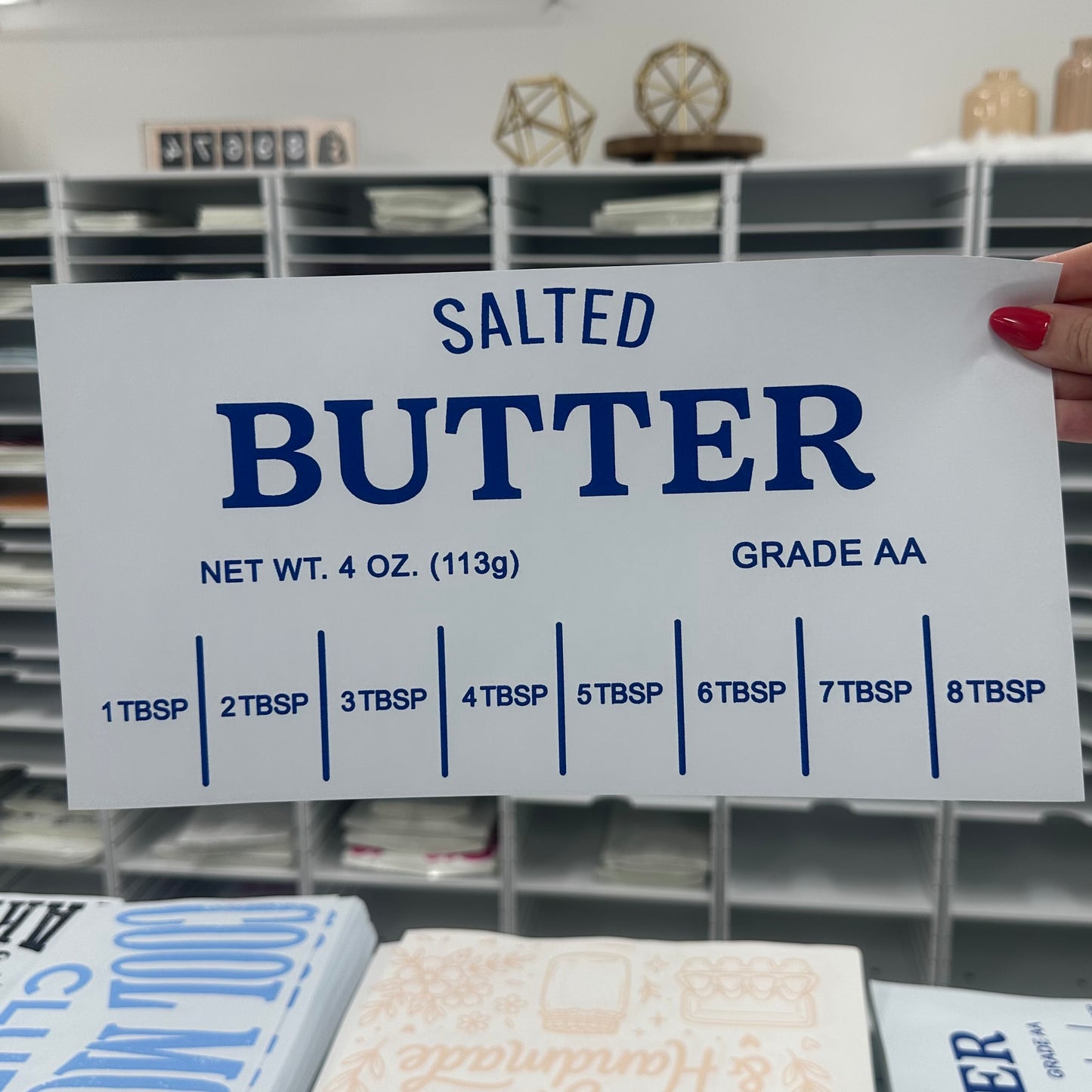 salted butter screen print transfer