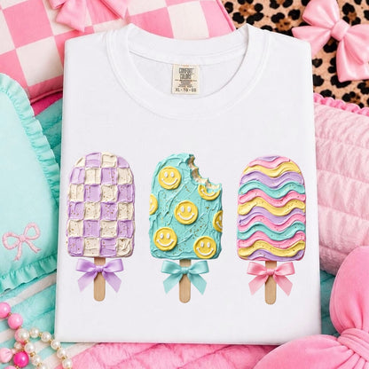 summer popsicles clear film screen print