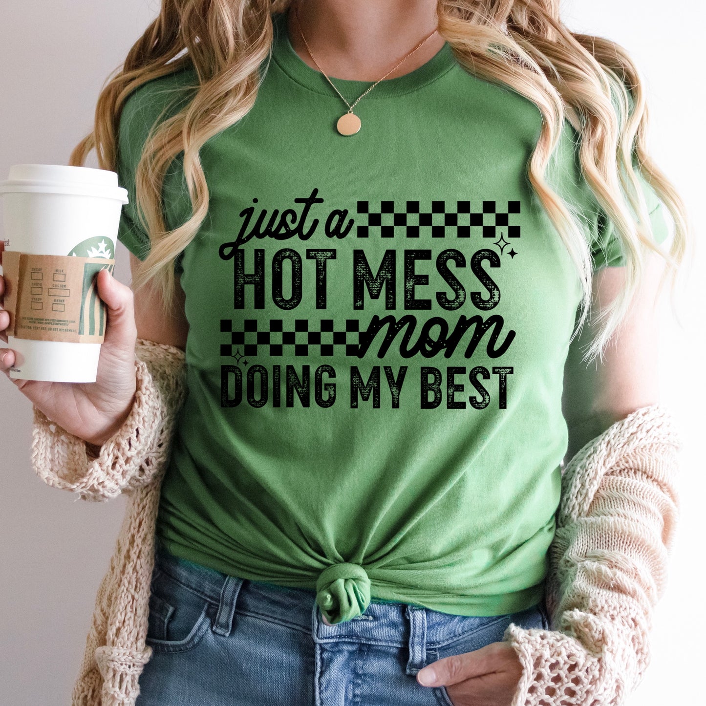 just a hot mess mom screen print transfer