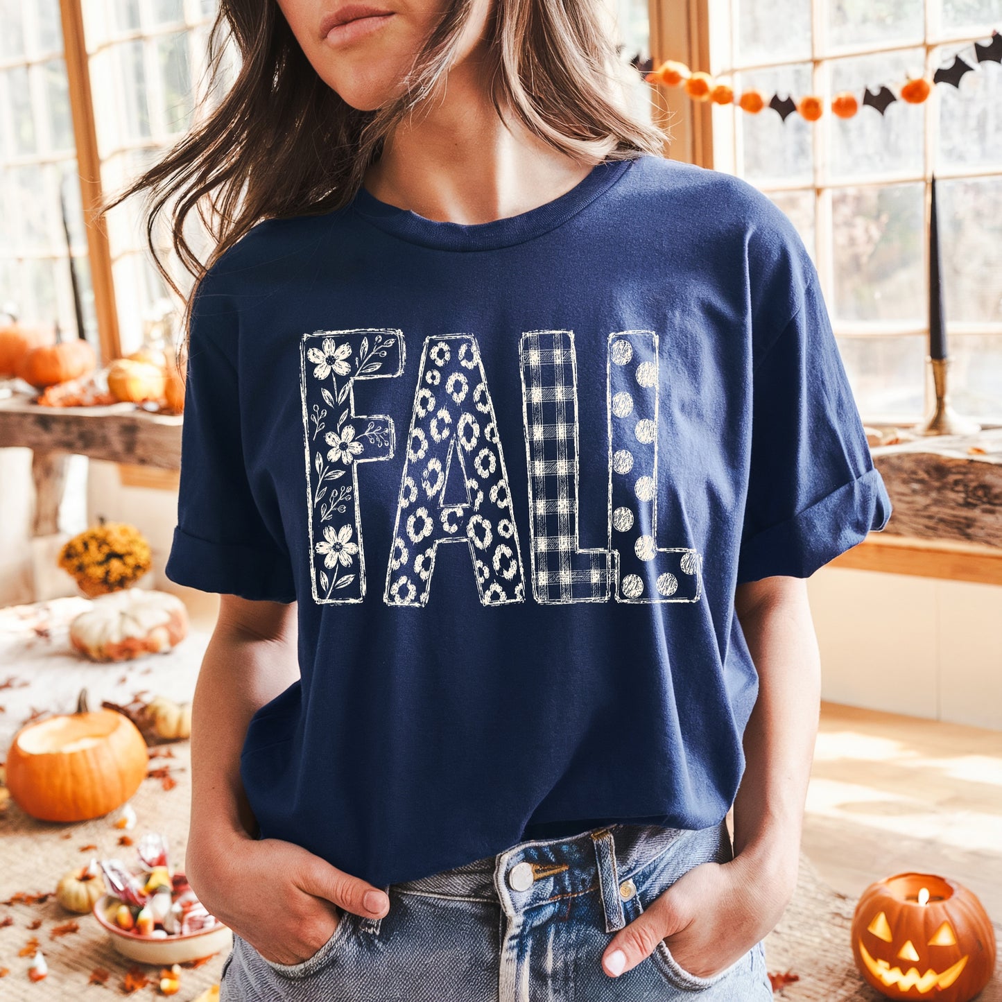 FALL doodle font screen print transfer•