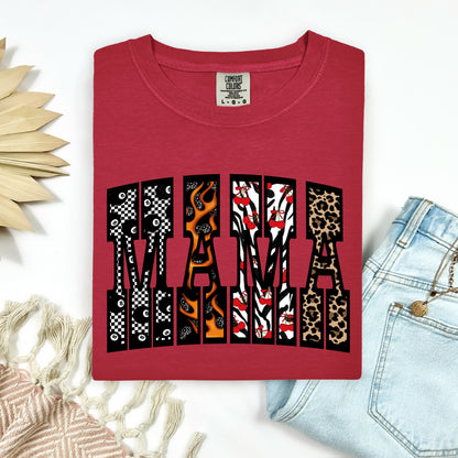 grunge mama clear film screen print