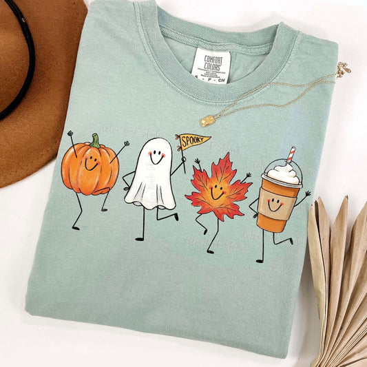 happy fall doodles clear film screen print