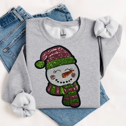 Sequins Patch - Snowman