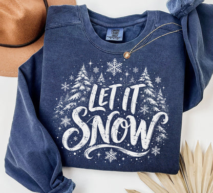 let it snow screen print transfer