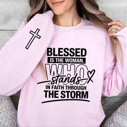 blessed is the woman screen print transfer