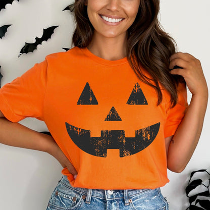 jackolantern face screen print transfer