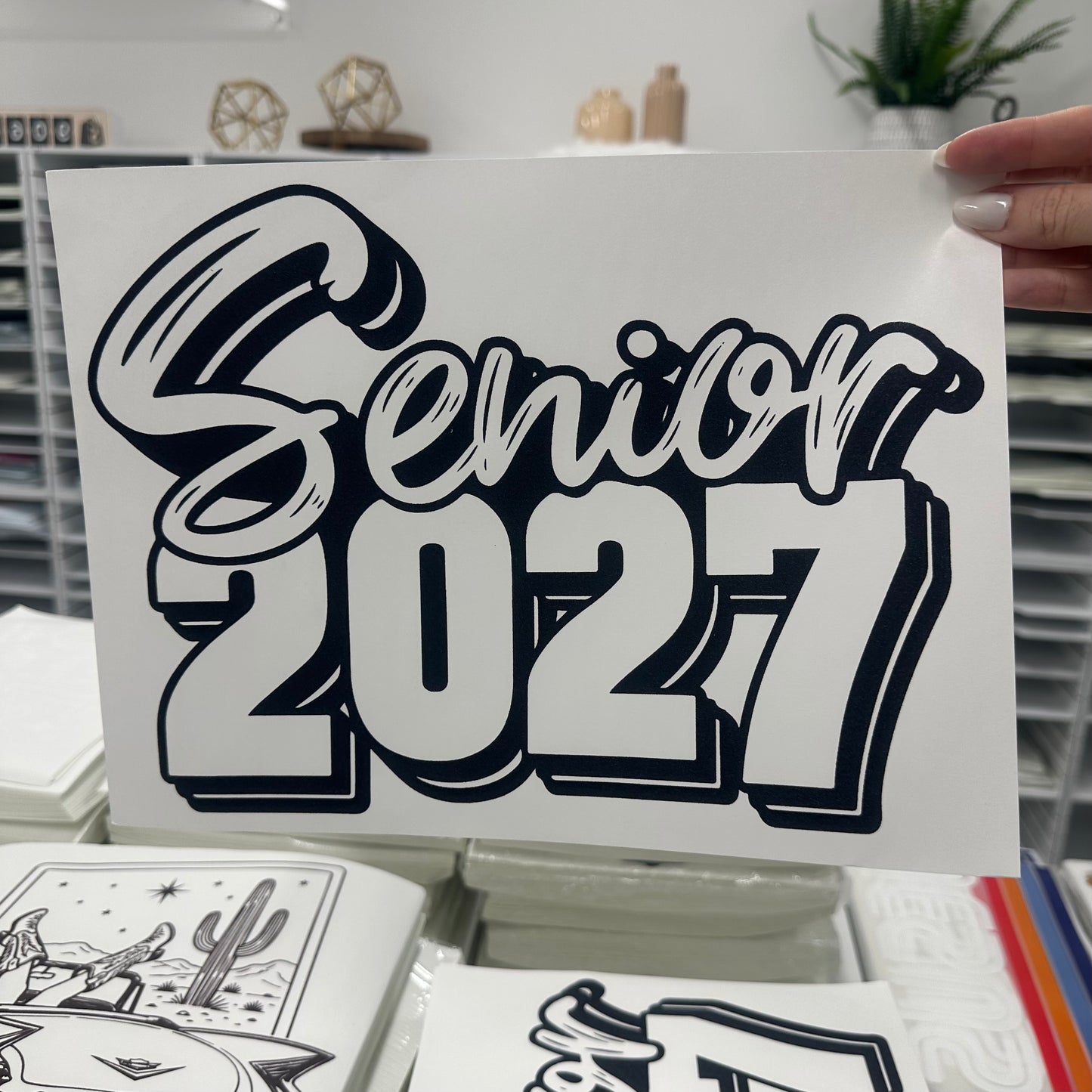 Senior 2027 screen print transfer•