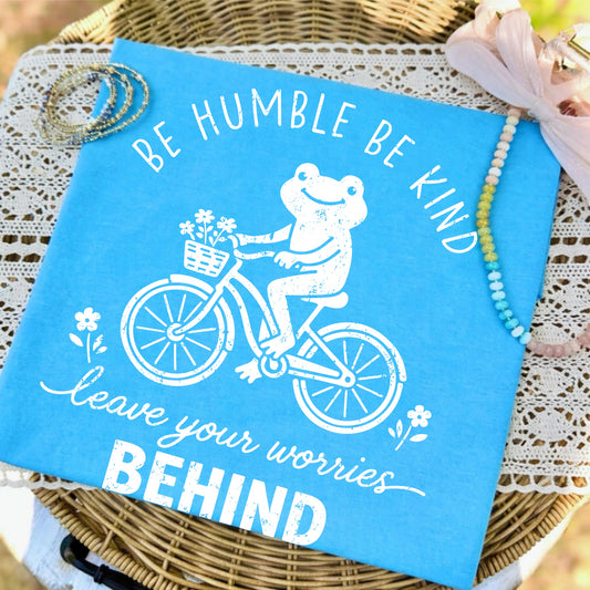 leave your worries behind screen print transfer•