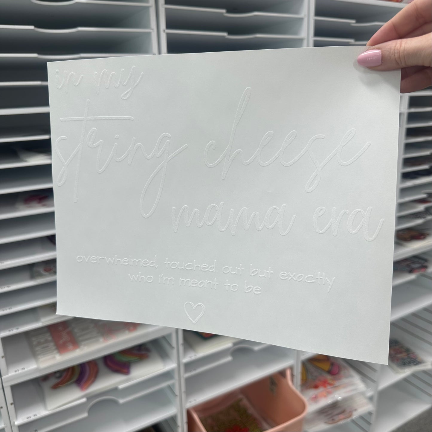 string cheese mama era screen print transfer•