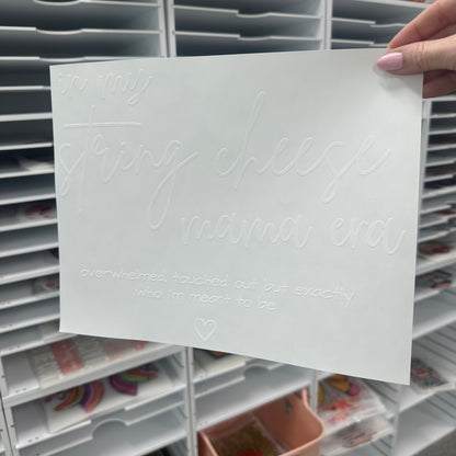 string cheese mama era screen print transfer•