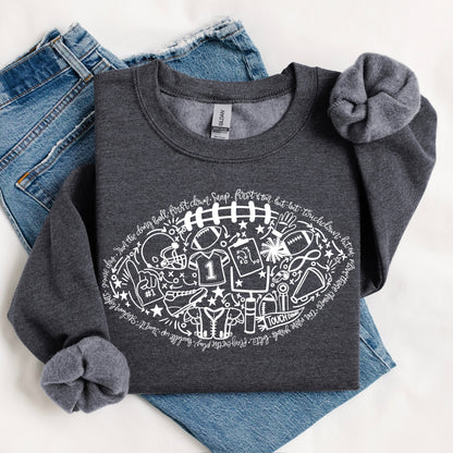 doodle football screen print transfer•