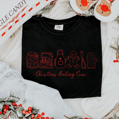 Christmas baking crew screen print transfer