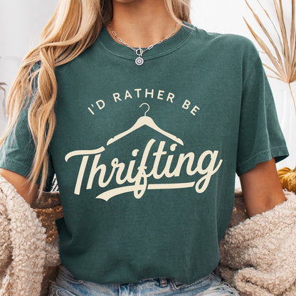 I'd rather be thrifting  screen print transfer