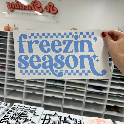 freezin' season screen print transfer