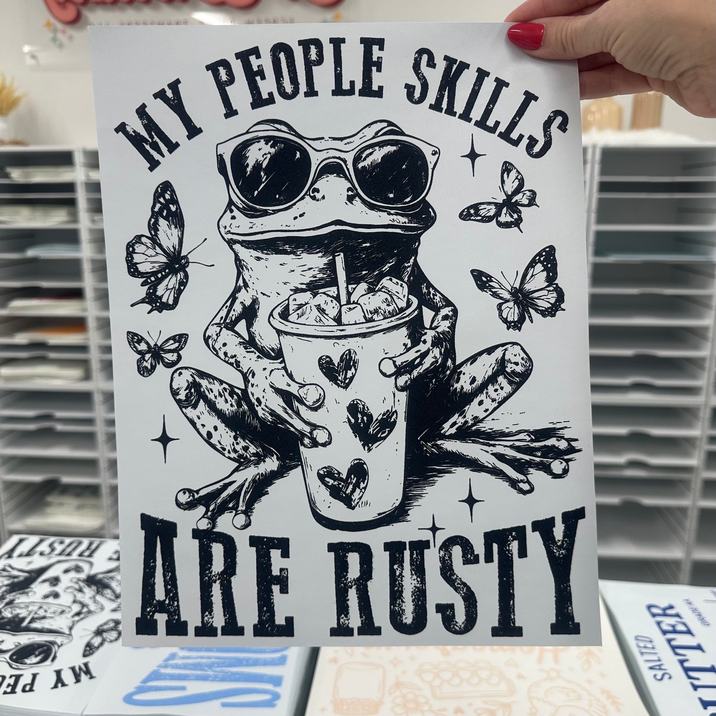 my people skills are rusty screen print transfer•