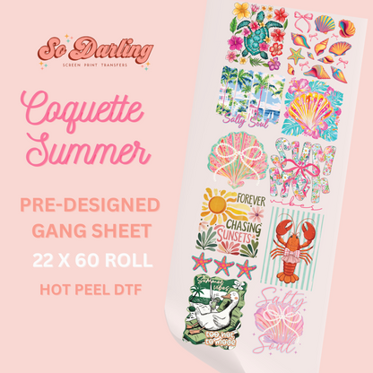 PRE-DESIGNED dtf  or sublimation SUMMER LOVIN gang sheet