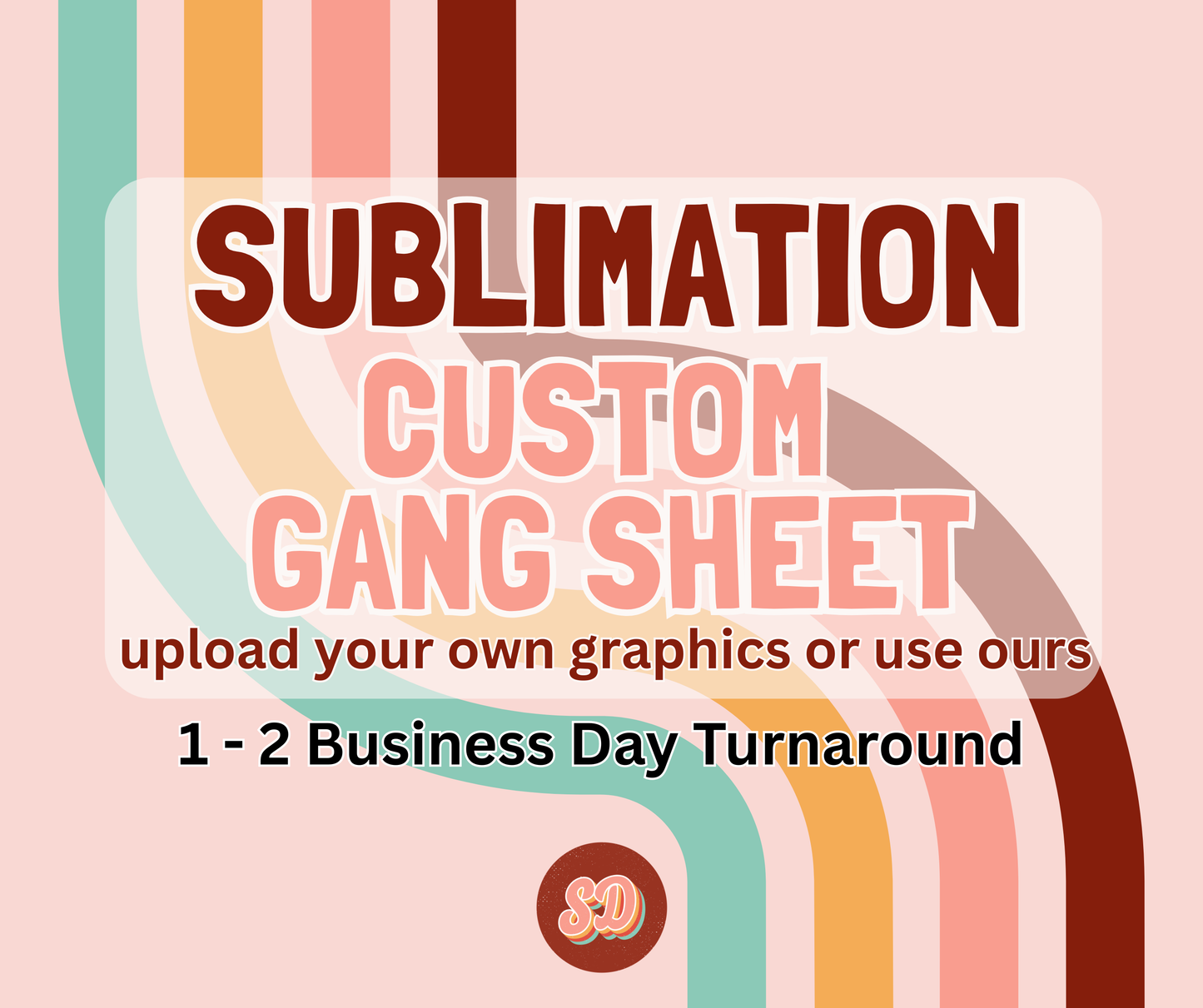 Sublimation GANG SHEET Builder - upload your designs or use ours