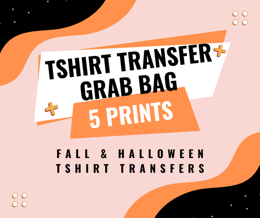 Fall & Halloween Screen print transfer grab bag - 5 transfers d t f + screen prints