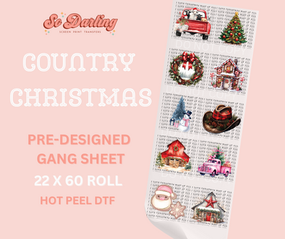 pre-designed COUNTRY CHRISTMAS dtf gang sheet - 1-2 business day TAT