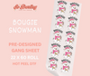 pre-designed BOUGIE SNOWMAN dtf gang sheet - 1-2 business day TAT