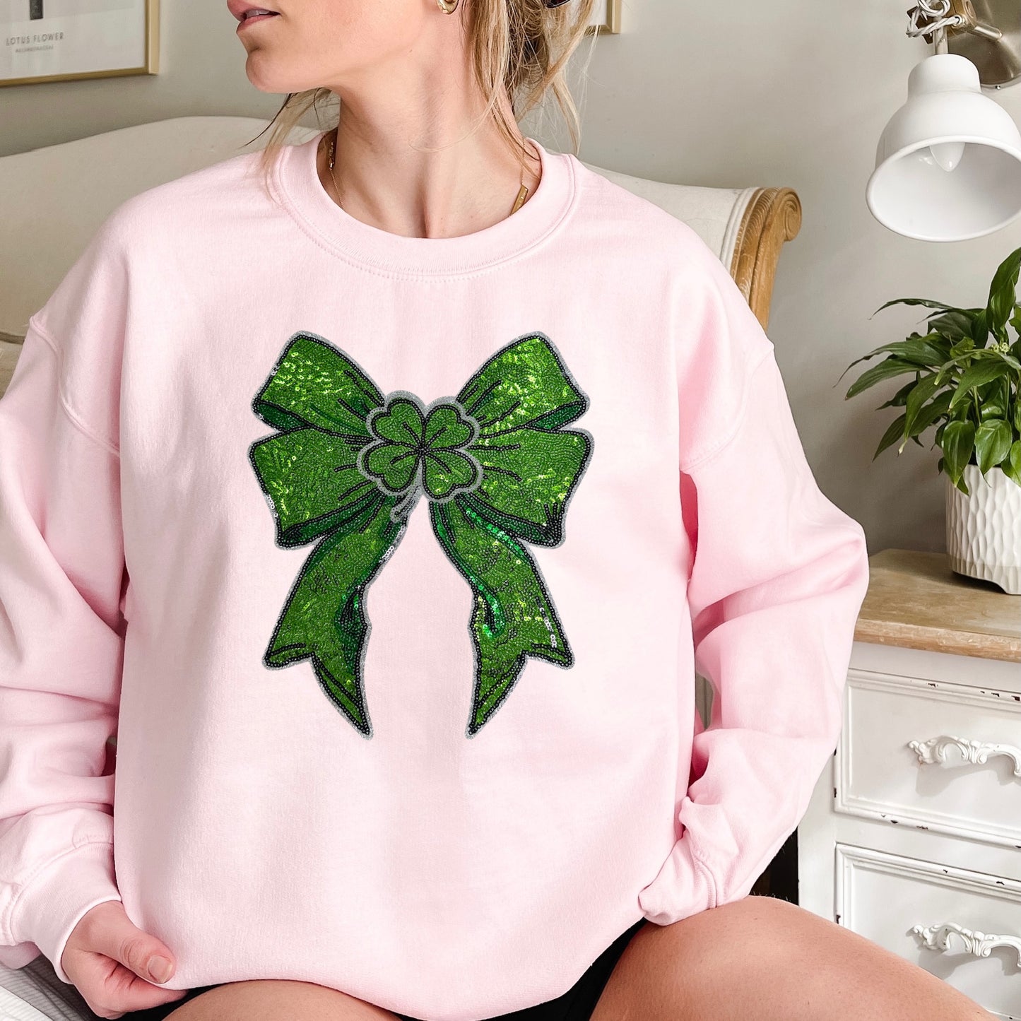 Sequins Patch - St Patty Bow